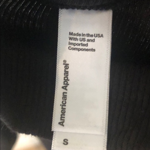American Apparel ribbed mock neck, black size S - Picture 3 of 5